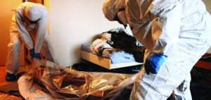 Une levée de corps par la police