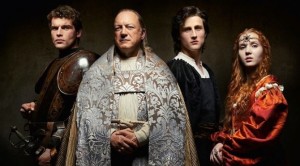 En famille, Juan, Rodrigo, Cesare et Lucrézai, version "Borgia"