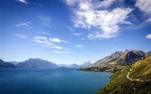 Le lac WAKATIPU ou la beauté du paysage d'accueil pour "Top of the lake" de Jane Campion, une production d'Australie, Nouvelle-Zélande, USA et Grande-Bretagne