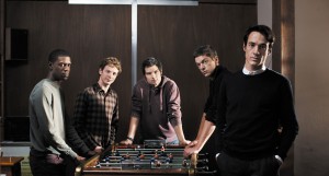 De gauche à droite, Emmanuel (David Baïot) Yann ( Julien Bournich) José ( Samuel Jouy) Guillaume( Clément Manuel) Raphaël ( Clément Roussier)