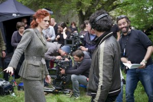 un village français - saison 6 - scène de tournage (photo Fr3)  avec Audrey Fleurot (Florence Larcher)