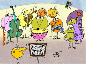 L'orchestre des "Shadoks" nés Rouxel en 1968